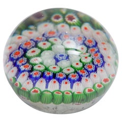 Pisapapeles Millefiori Pisapapeles de cristal artístico italiano de Murano, años 60