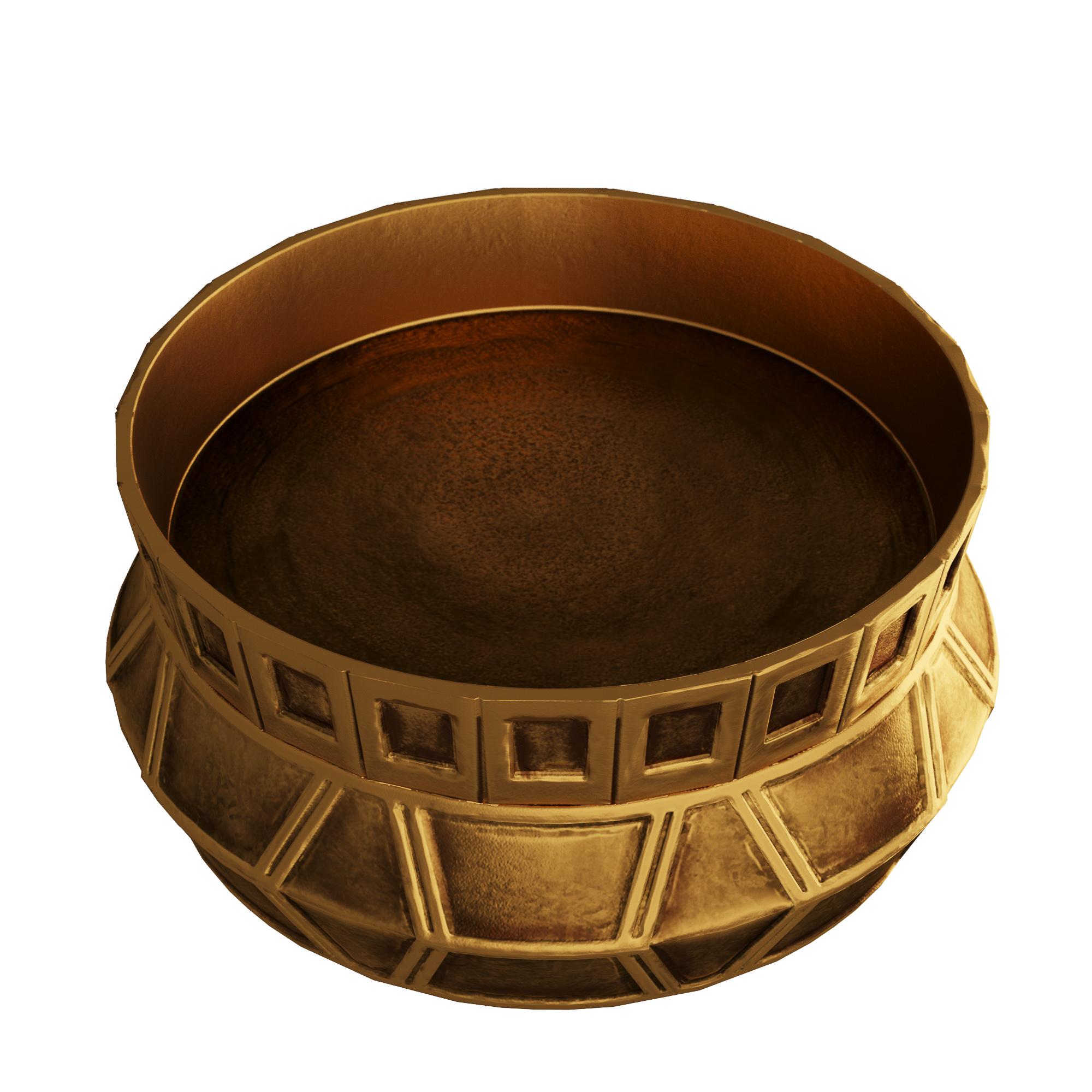 Centro de mesa grande apilado Millenia, set de 2 GKAYI01 - Latón envejecido Indio en venta