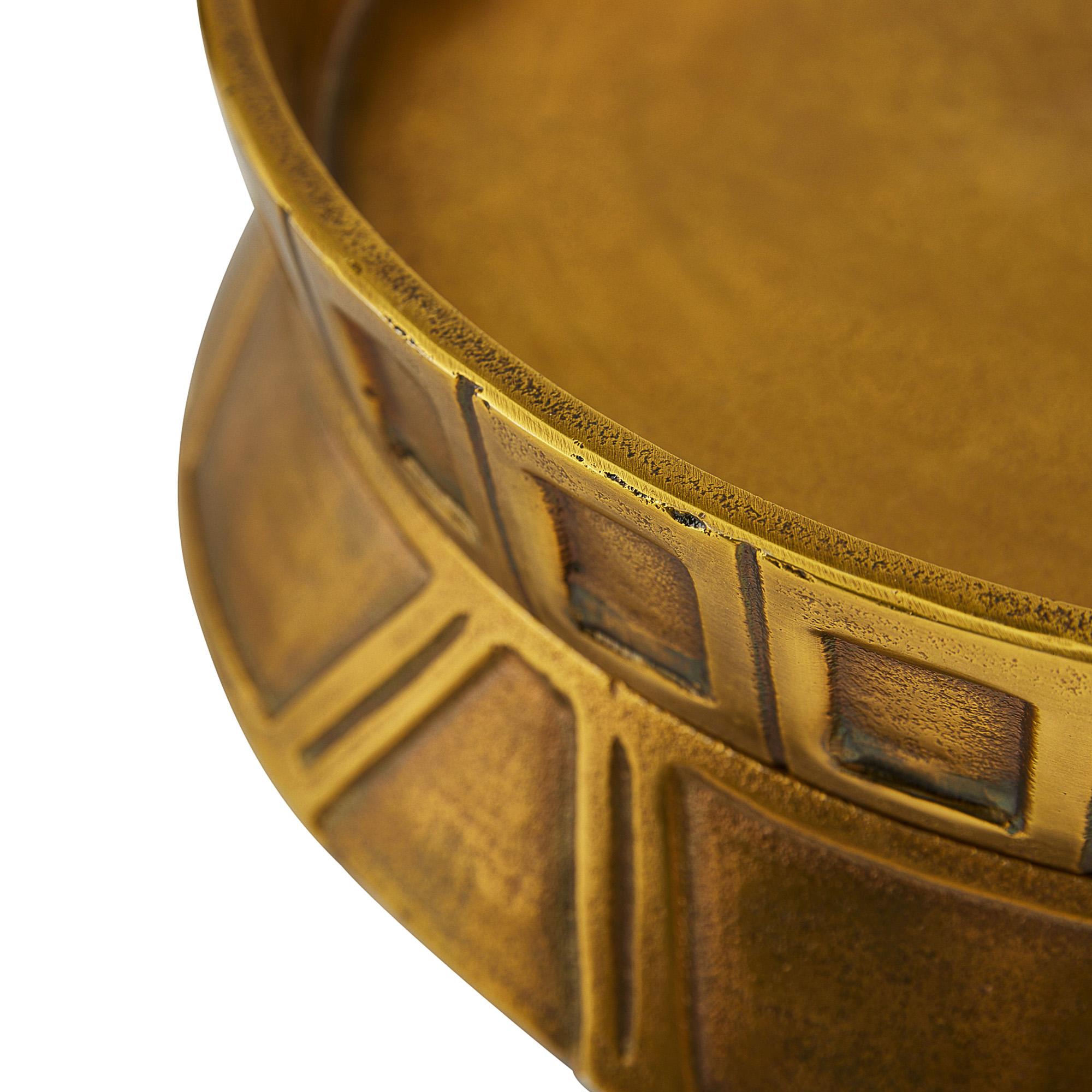 Centro de mesa grande apilado Millenia, set de 2 GKAYI01 - Latón envejecido en venta 2