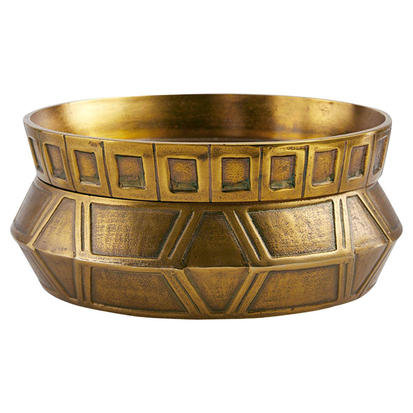 Centro de mesa grande apilado Millenia, set de 2 GKAYI01 - Latón envejecido