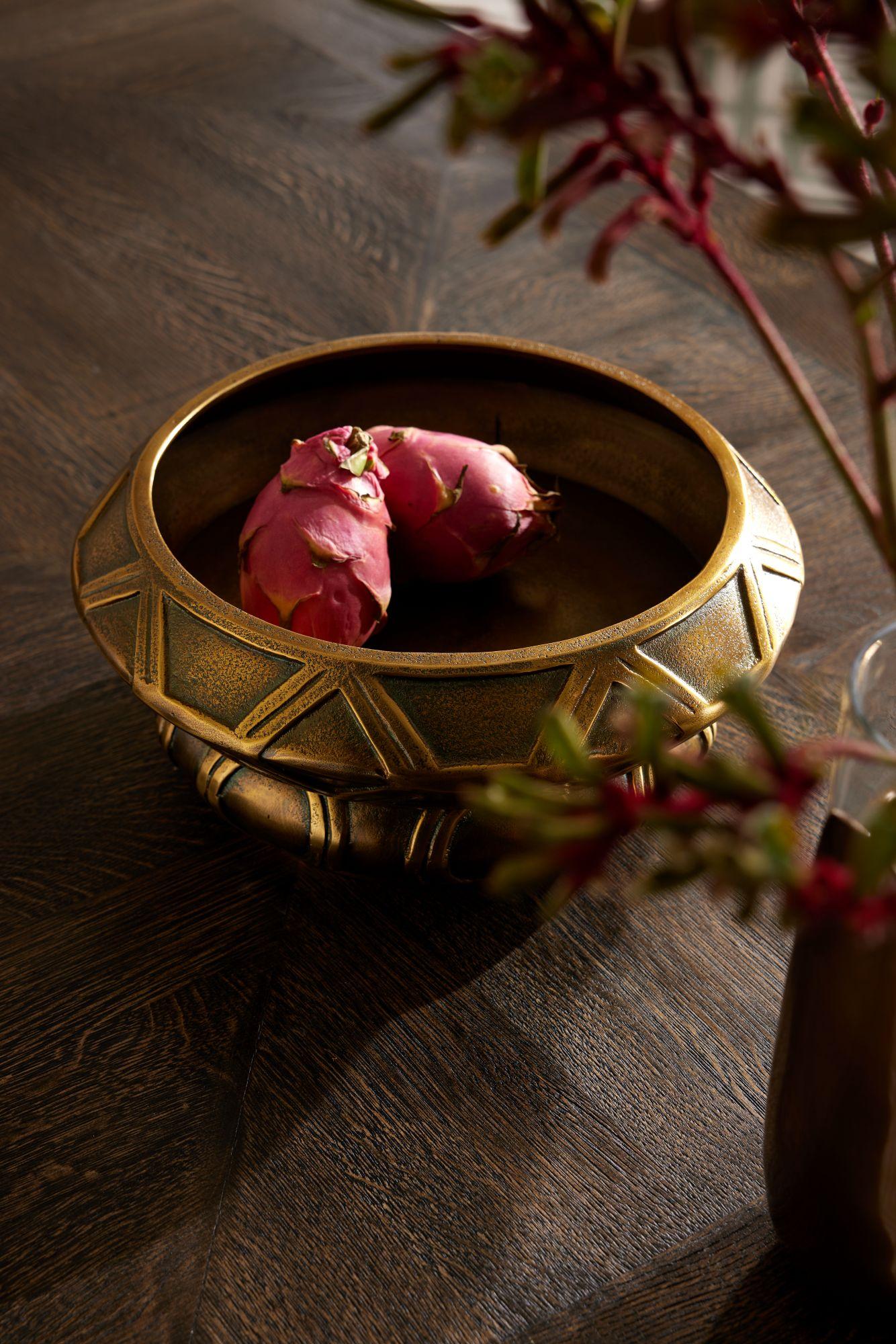 Millenia Stacked Small Centerpiece, Set of 2 GKAYI02 - Laiton antique en vente 3