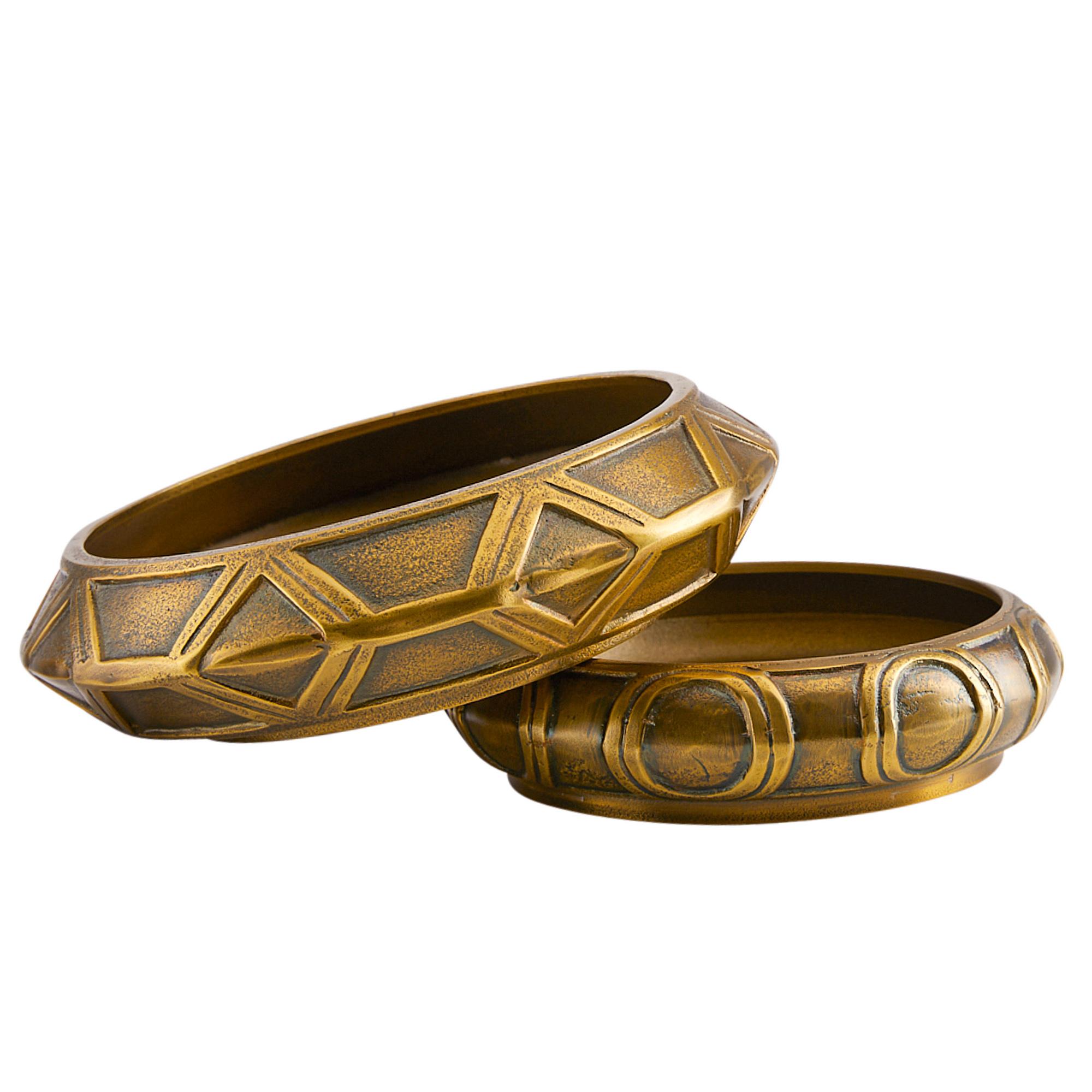 Moulage Millenia Stacked Small Centerpiece, Set of 2 GKAYI02 - Laiton antique en vente