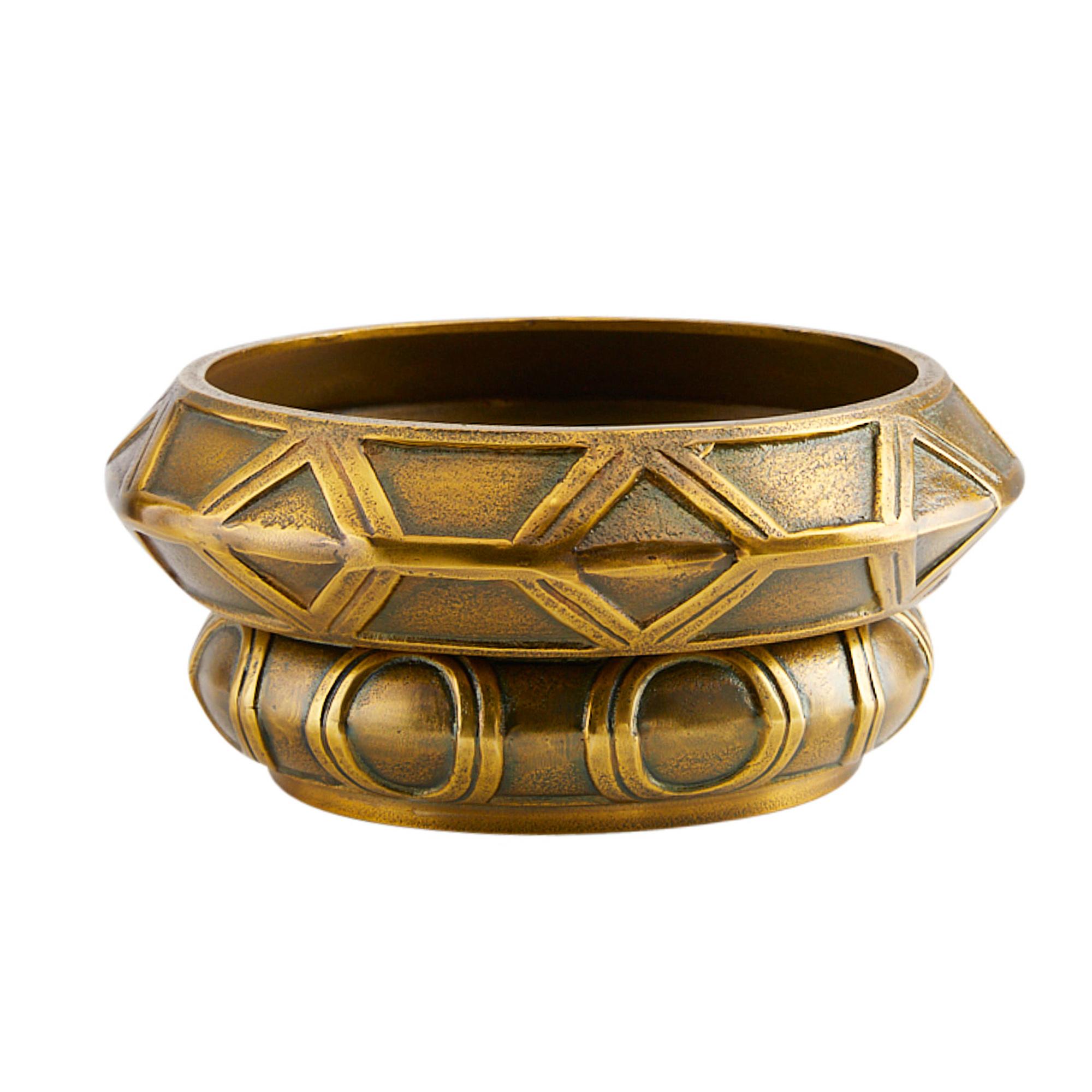 Millenia Stacked Small Centerpiece, Set of 2 GKAYI02 - Laiton antique en vente 2