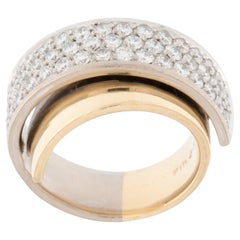 Millenial Diamantring 18 Karat Gelb- und Weißgold