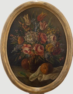 Millent - Early 20th Century Oil, Floral Cacophony