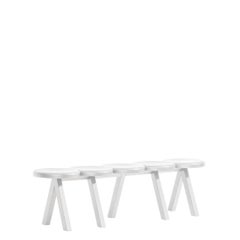 Millepiedi Bank Weißgebeizte Esche von Driade