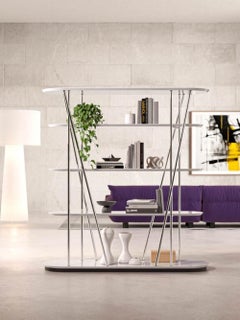 Bücherregal Millepiedi in Schwarz und Messing von Dimorestudio für Cappellini