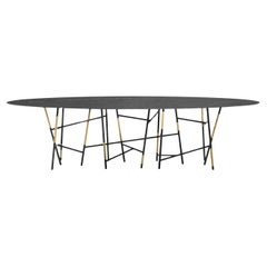 Millepiedi Dining/Office oval Table in lacquer by Dimorestudio for Cappellini
