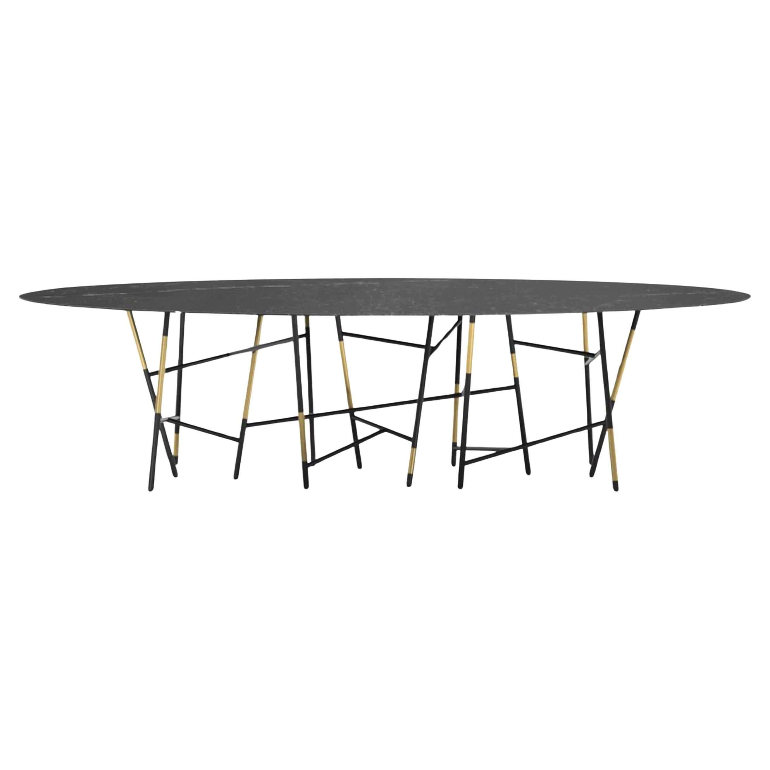 DIMORESTUDIO Table ovale salle à manger/bureau en marbre par Dimorestudio pour Cappellini