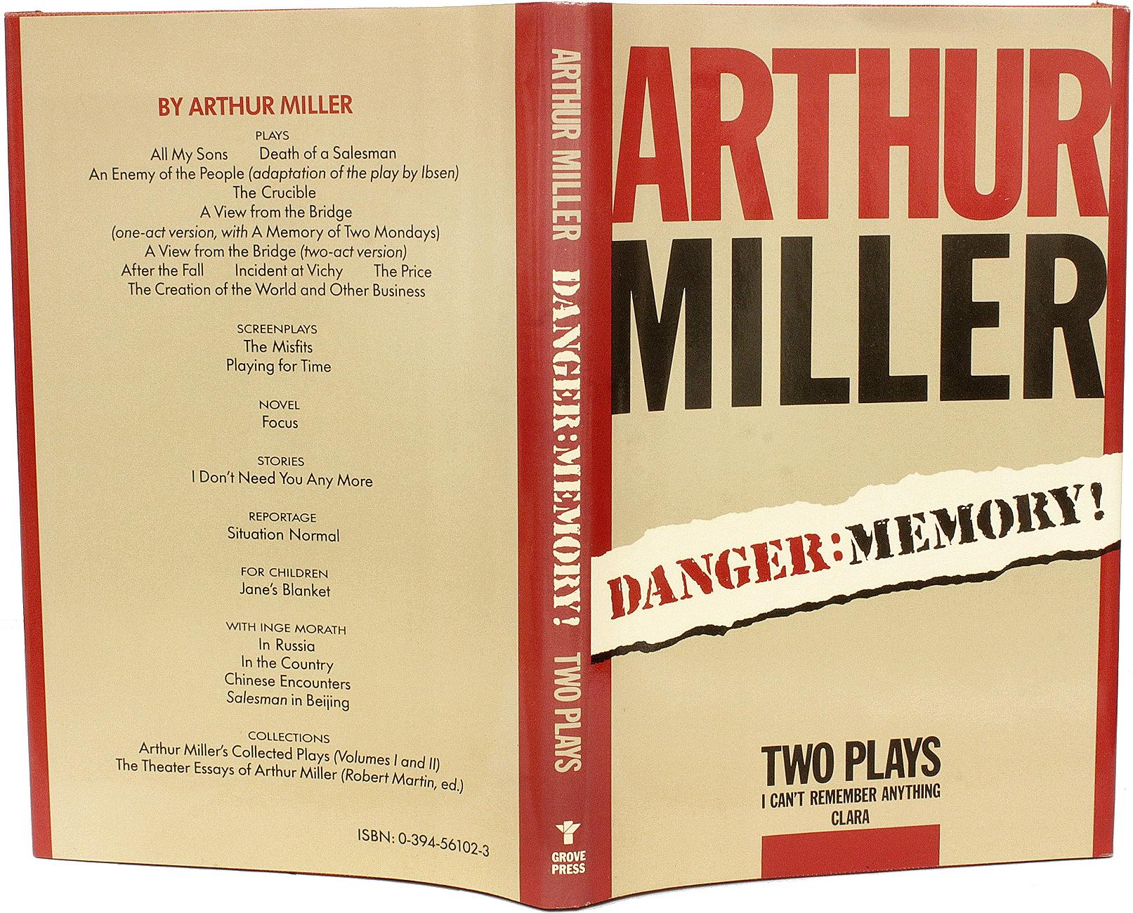 American MILLER, Arthur. Danger: Memory. 1987 - FIRST - EDITION SIGNED For Sale