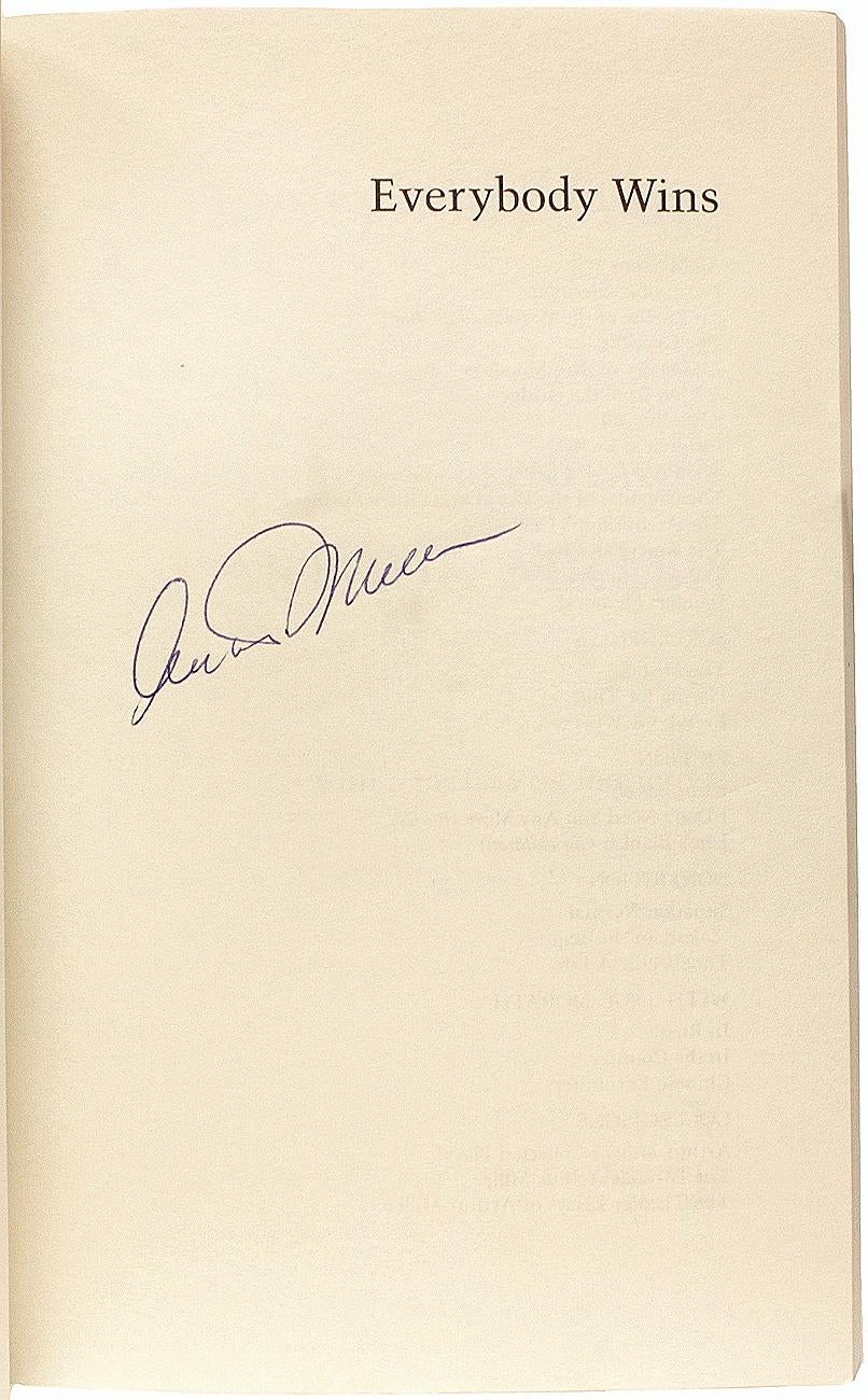 Américain MILLER, Arthur. Everybody Wins. 1990 - Première édition - SIGNÉE en vente