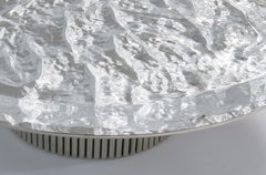 Miller artistic Glass and metal coffee table made in Italy by Hessentia