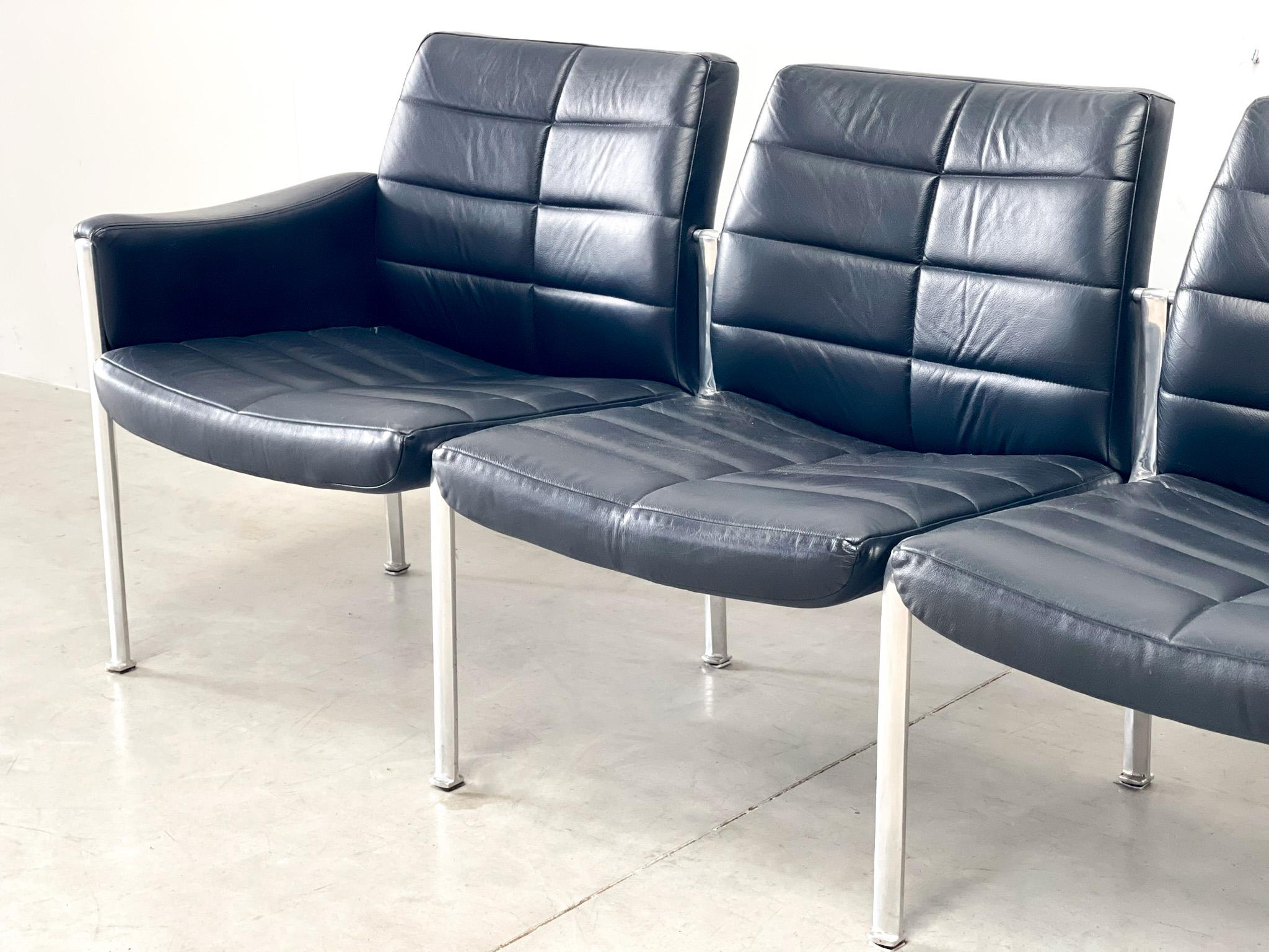 Miller Borgsen leather and steel sofa 2