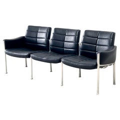 Miller Borgsen leather and steel sofa