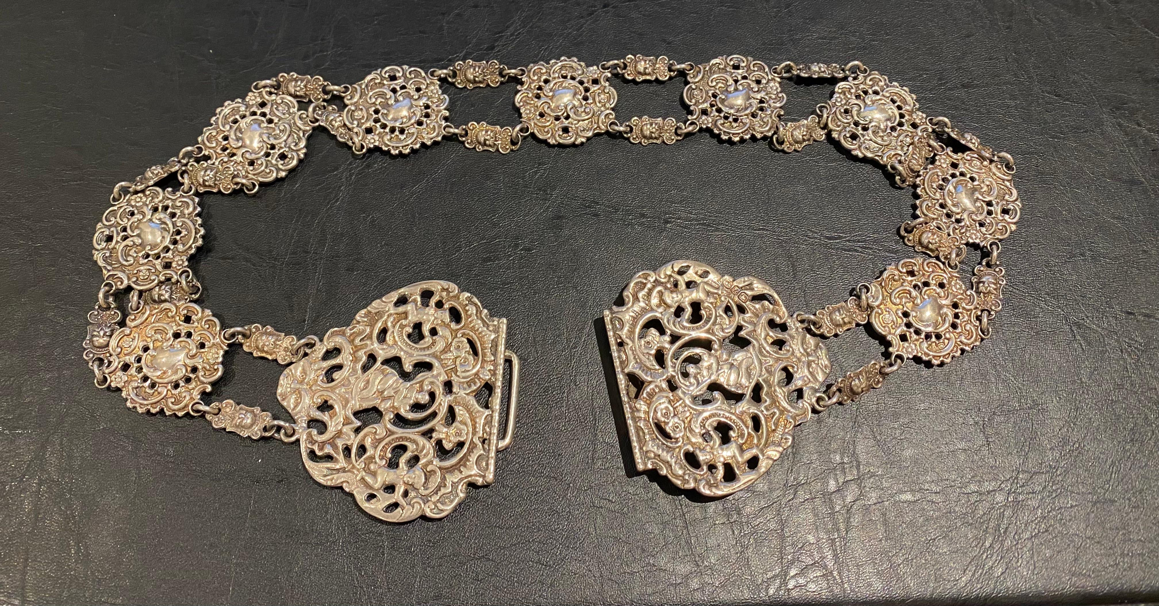 A. Miller Bros. in argento Sterling Tardo Vittoriano Cintura squisita. Birmingham, c1899. in vendita 6