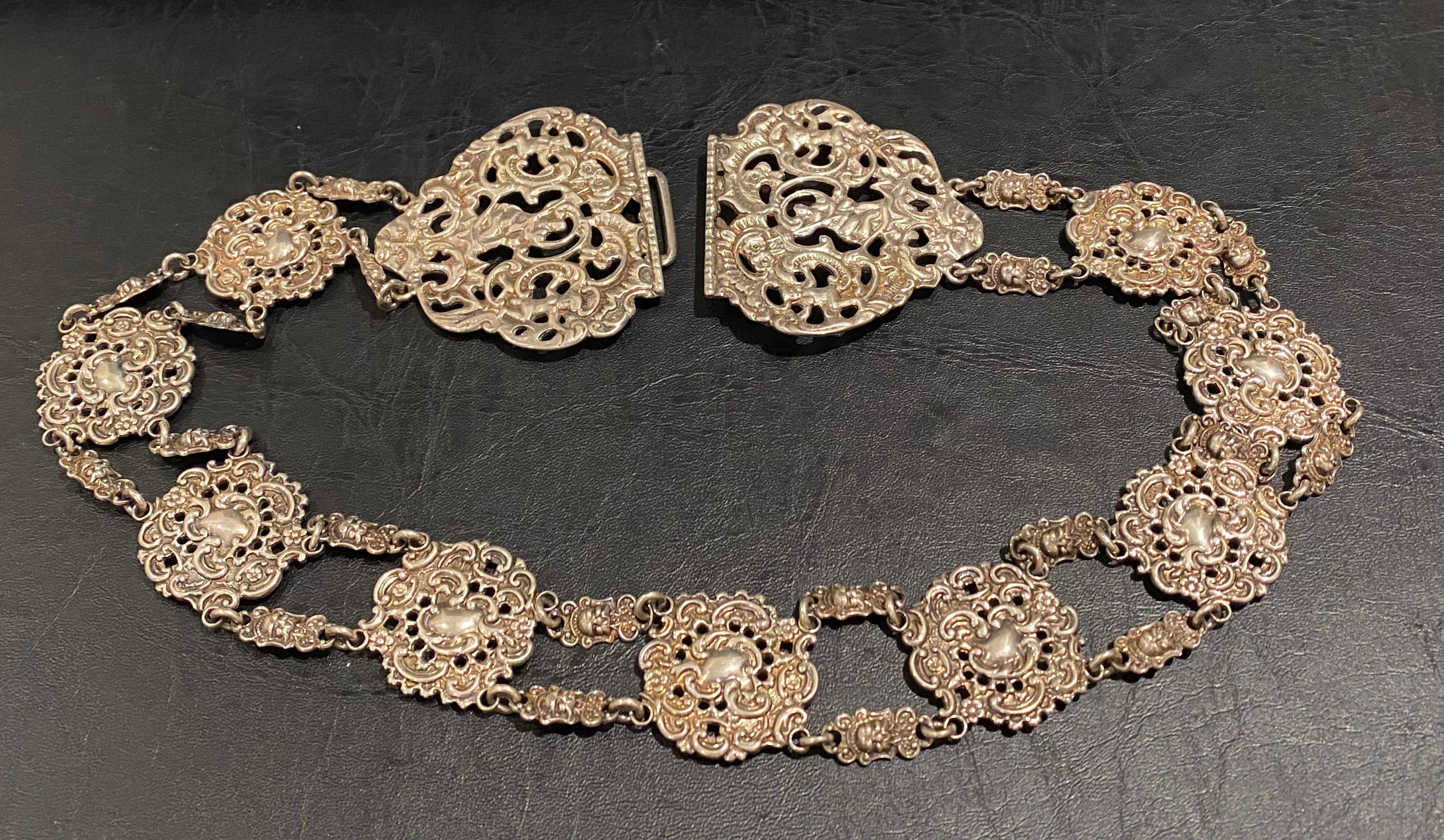 A. Miller Bros. in argento Sterling Tardo Vittoriano Cintura squisita. Birmingham, c1899. in vendita 10