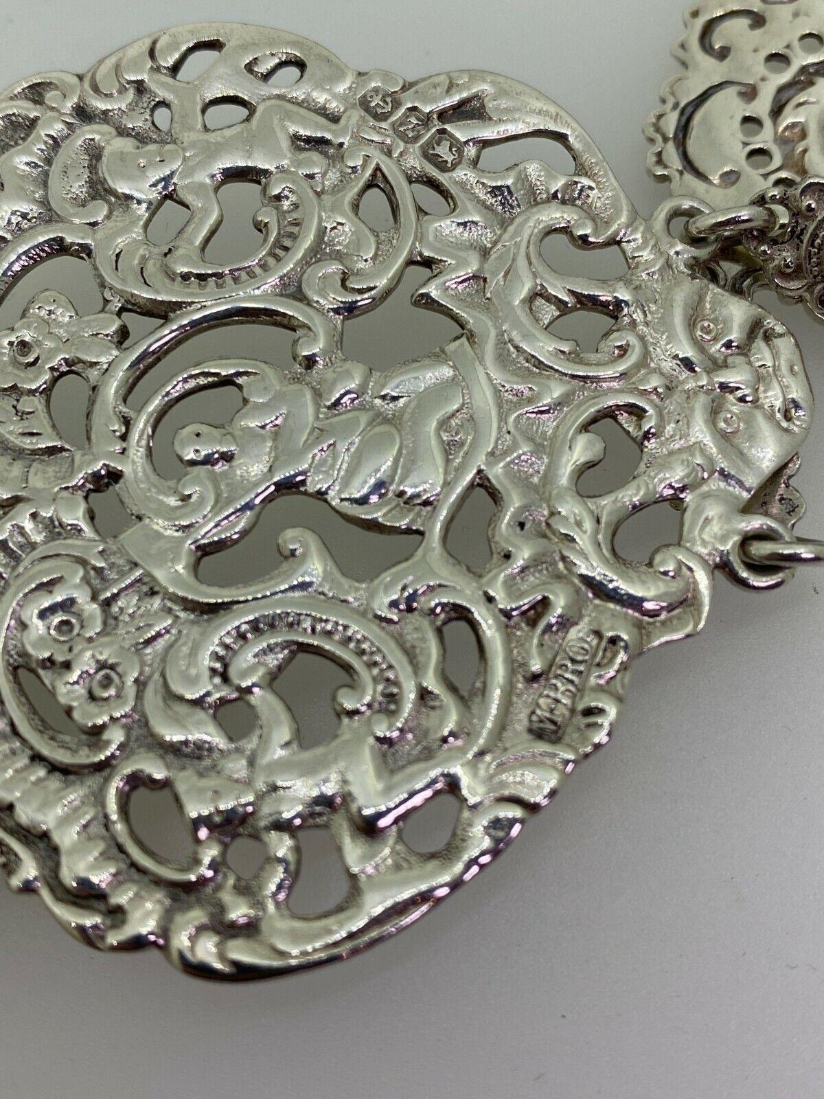 Miller Bros Sterling Silver Late Victorian Exquisite Belt. Birmingham, c1899. For Sale 3