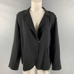 MILLER et BERTAUX Size 2 Black Wool Jacket