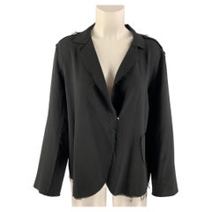 MILLER et BERTAUX Size 2 Black Wool Jacket