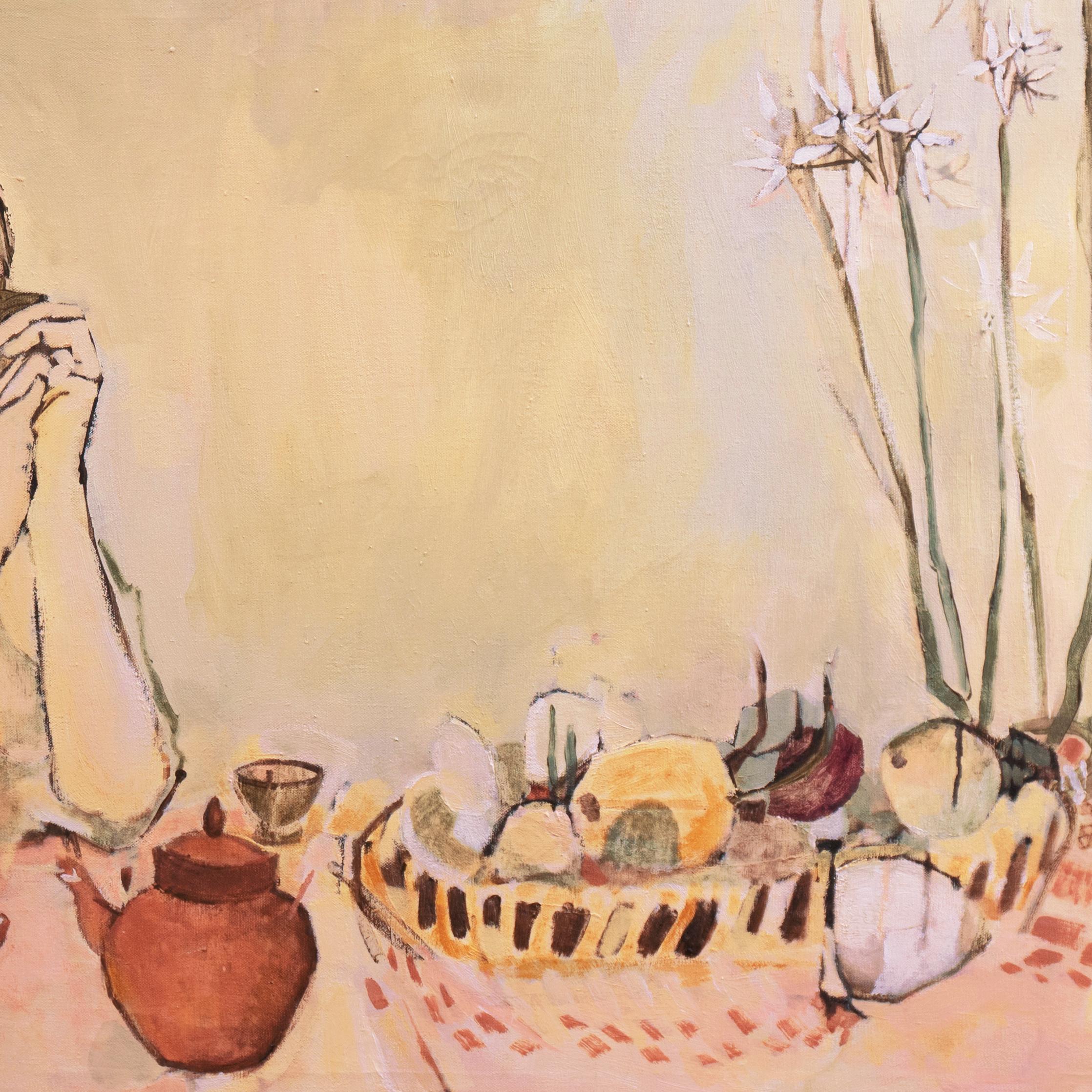 Figura seduta in un interno, Artista donna, Berkeley, Museo d'arte di San Francisco in vendita 2