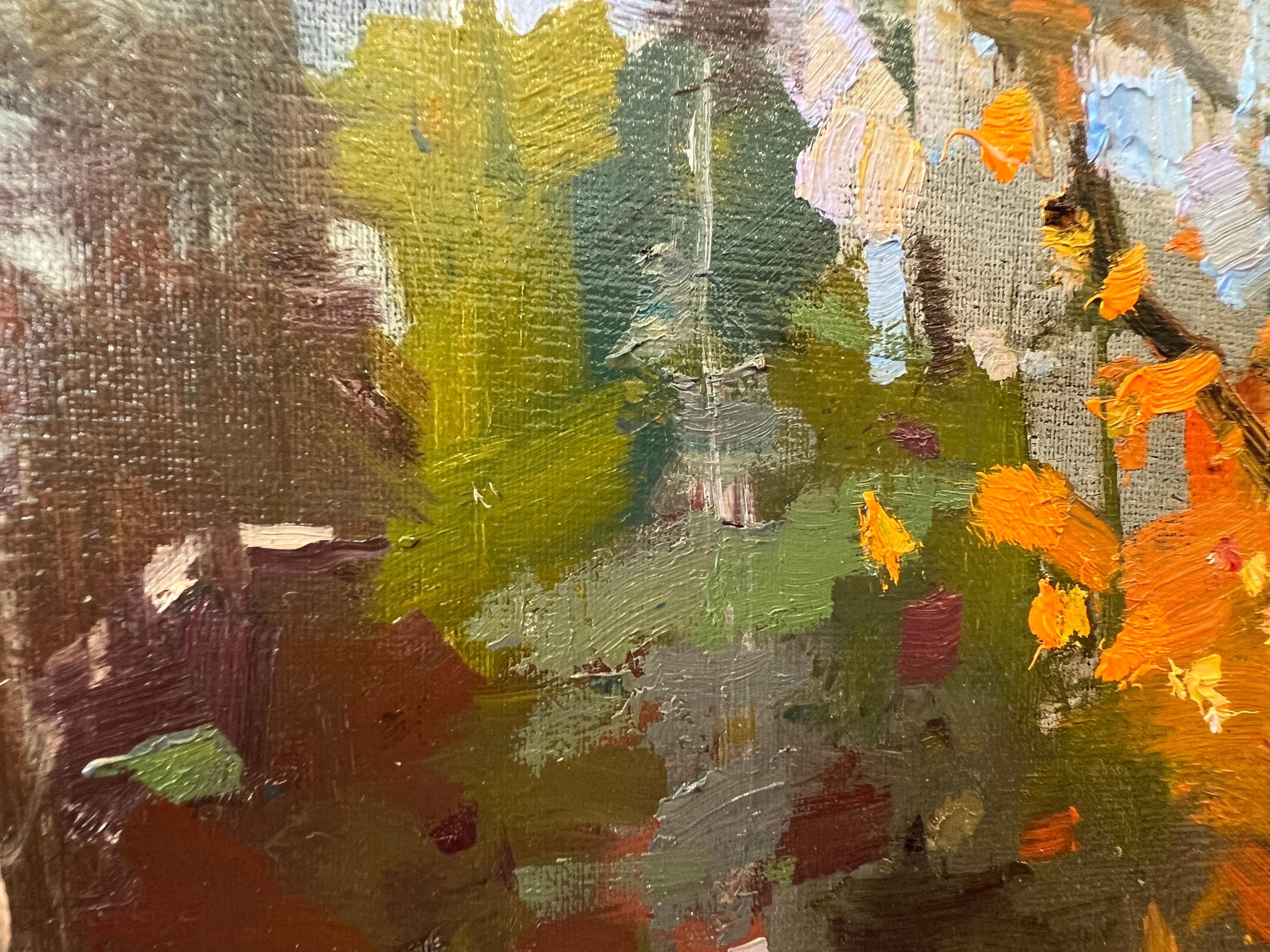 Autumn Trail by Millie Gosch Impressionist Plein Air Framed Landscape Painting 5