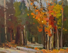 Autumn Trail by Millie Gosch Impressionist Plein Air Framed Landscape Painting