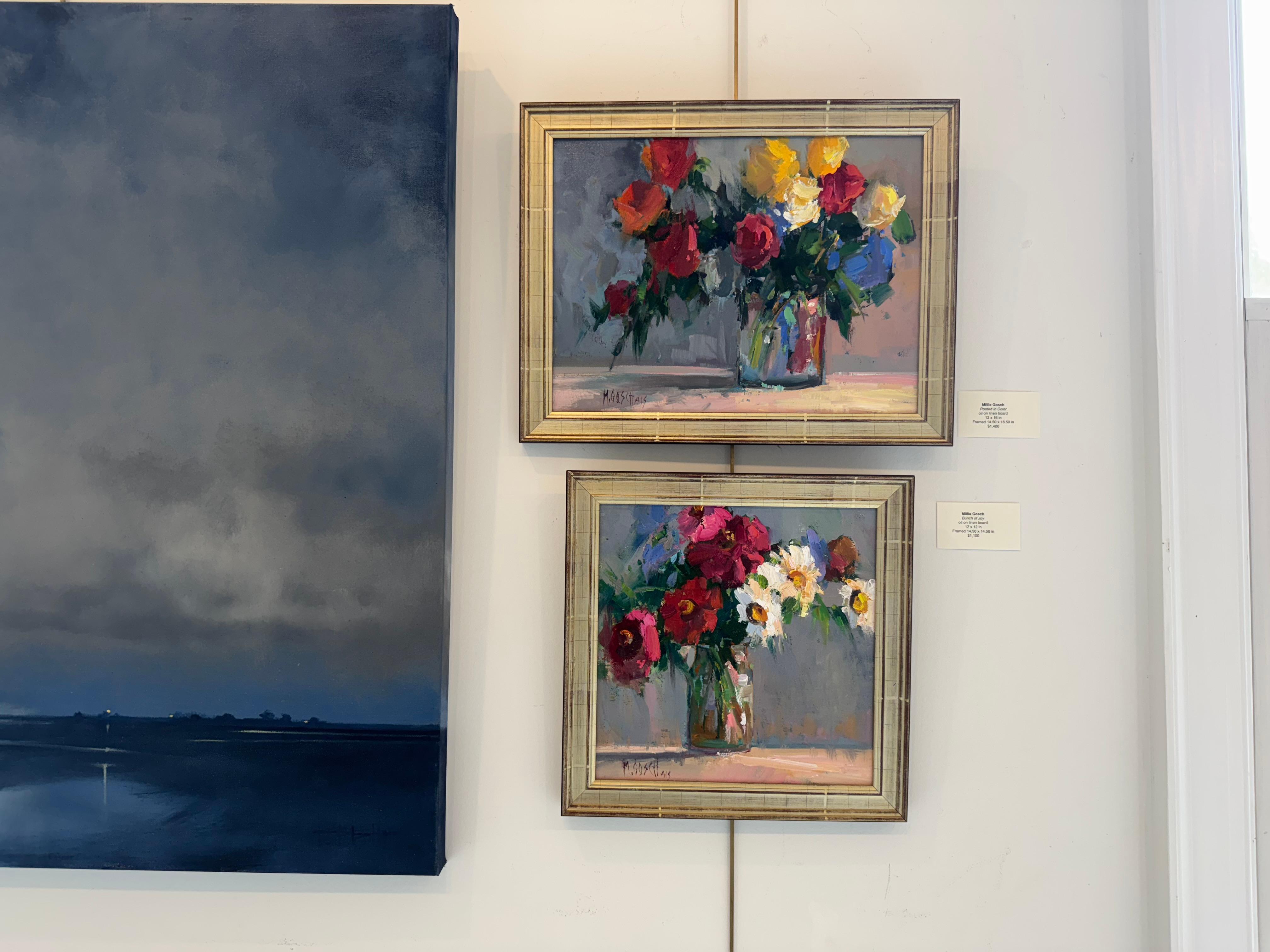 Bunch of Joy di Millie Gosch Petite Impressionist con cornice floreale in vendita 1