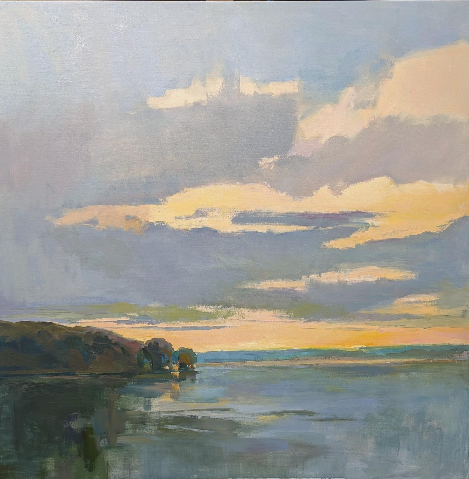 Millie Gosch 'Water Dance' Large Framed Impressionist Landscape