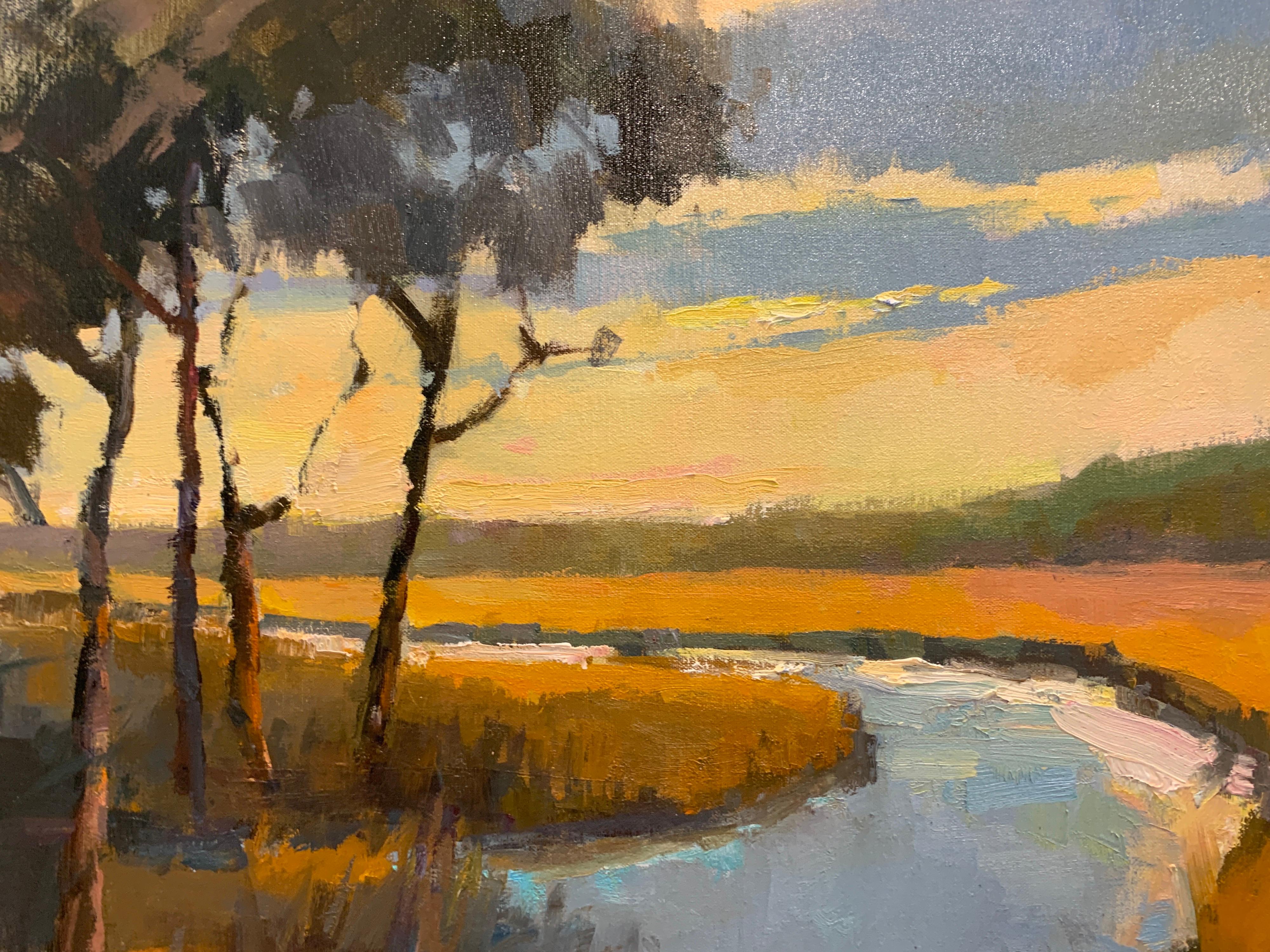 Jeckyll Island Joy by Millie Gosch, Framed Impressionist Landscape Oil Painting 4