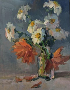Juni Beauties von Millie Gosch, Gerahmte Blumen, Öl-Stilllebengemälde
