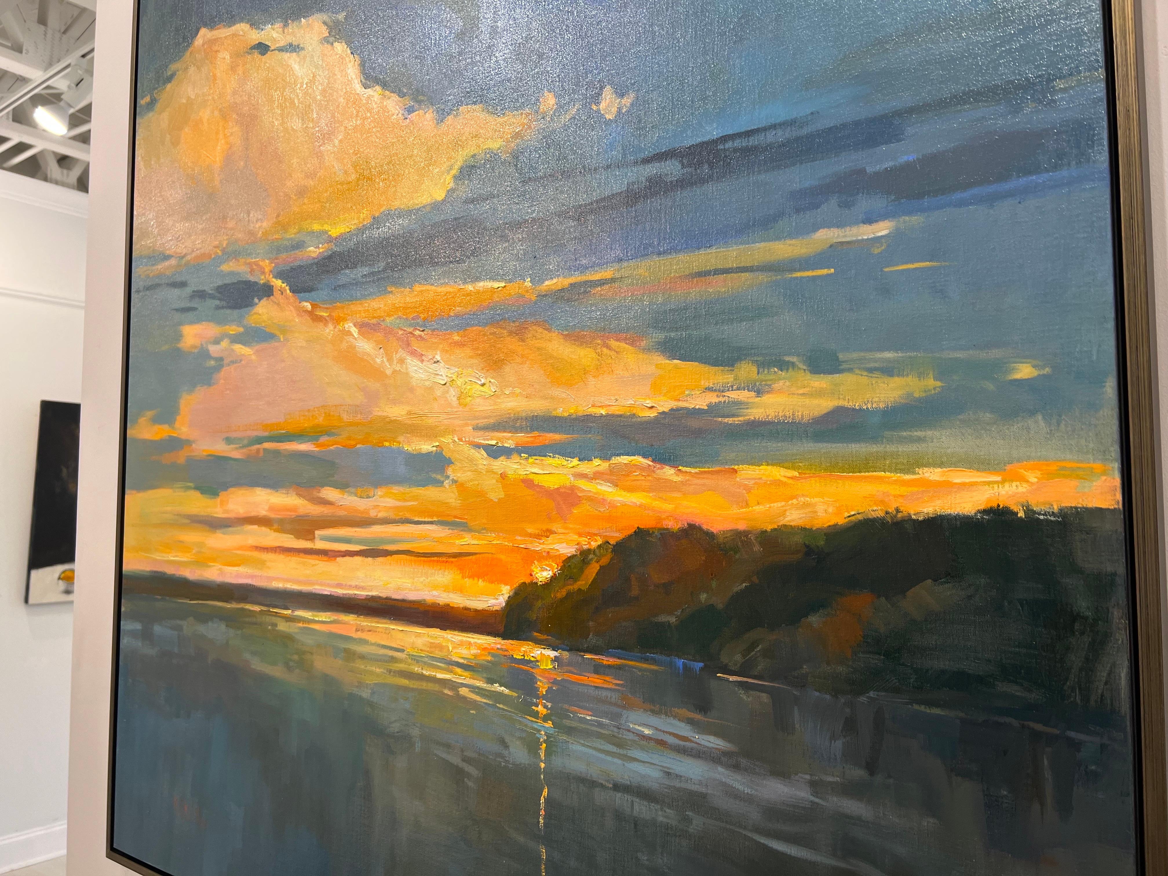 Il lago di Haven di Millie Gosch Quadro impressionista con cornice 3