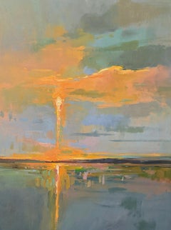 Das Leben ist aber ein Traum von Millie Gosch:: gerahmtes impressionistisches Landschaftsgemälde:: Öl