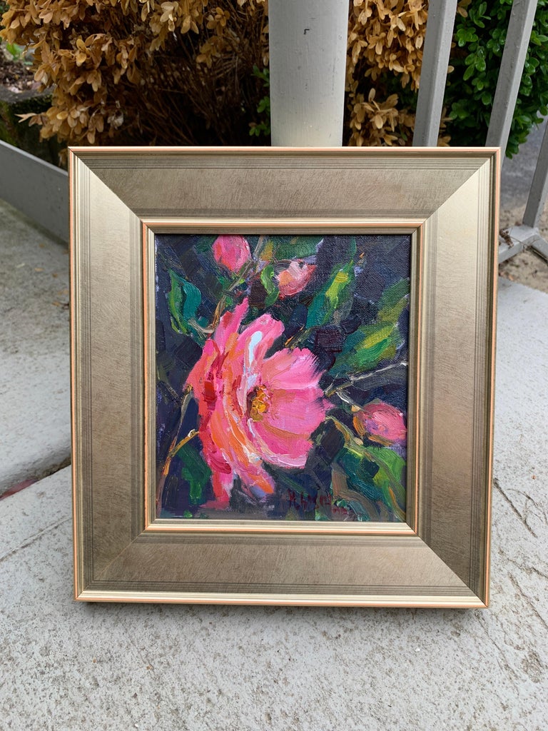 Millie Gosch - Pink Beauty by Millie Gosch, Small Framed Impressionist ...