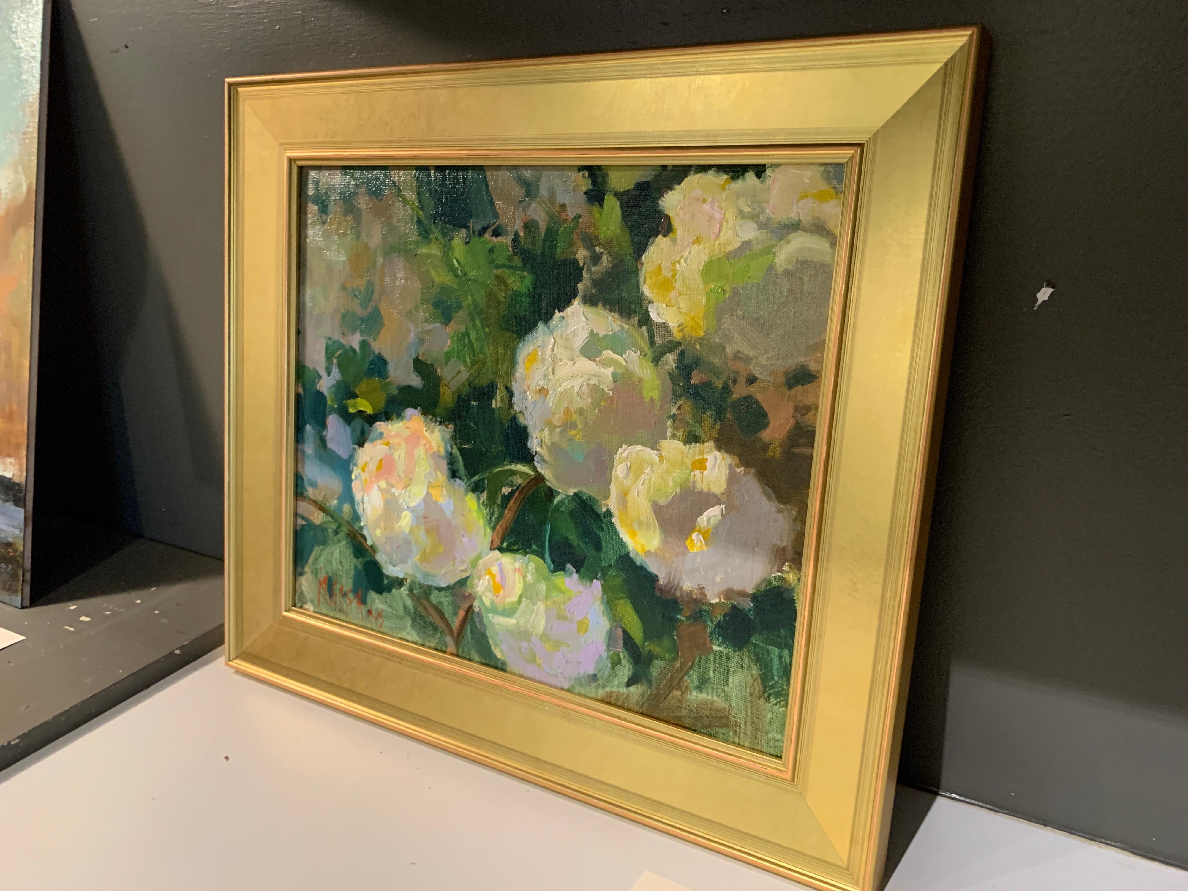 Silent Bloom by Millie Gosch, Small Framed Oil on Board Still-Life Painting 2