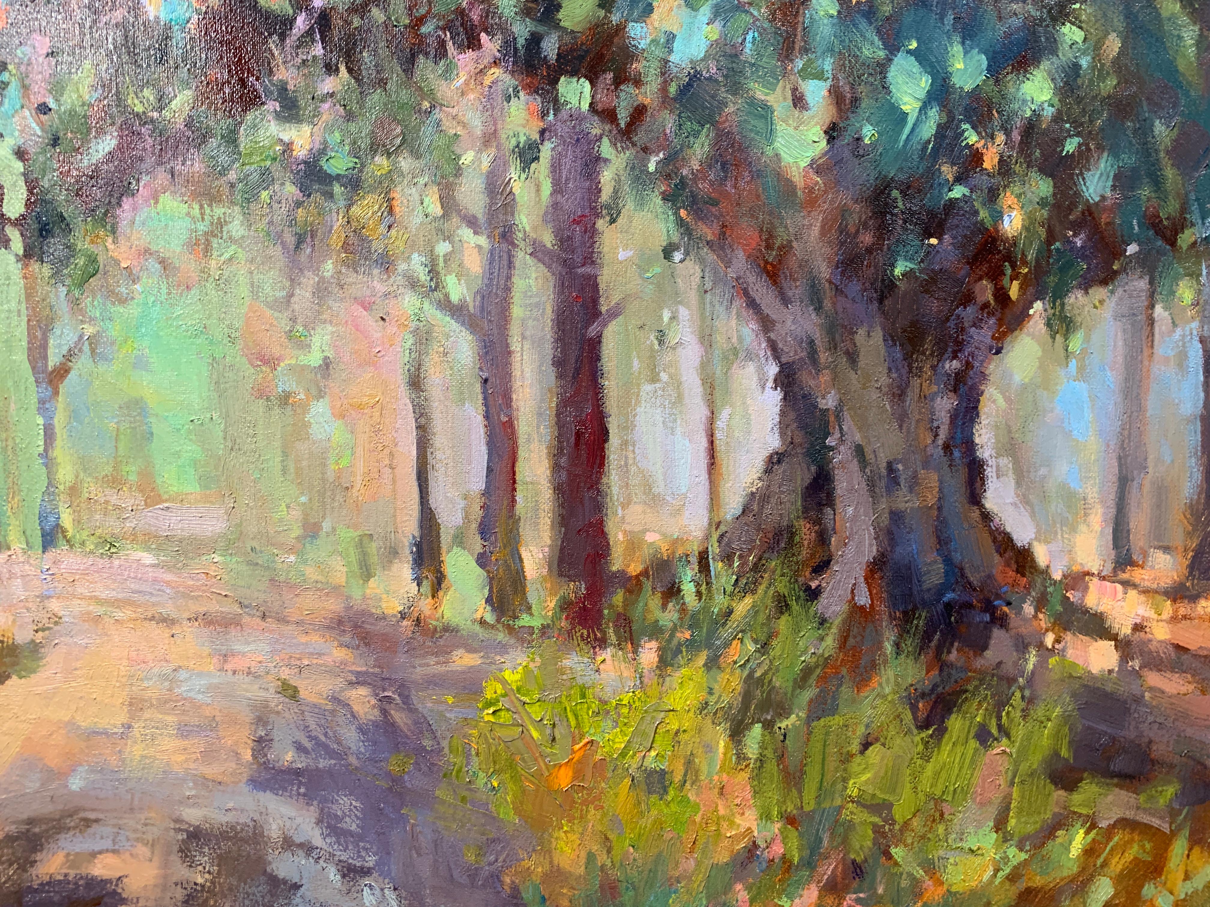 Southern Pines by Millie Gosch, Framed Impressionist Landscape Painting 3