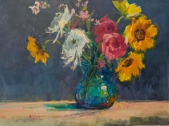 Sunny Delight!, Contemporary Floral Still Life Oil Painting