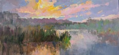 Sunrise over Duck Creek by Millie Gosch Impressionist Framed Landscape River