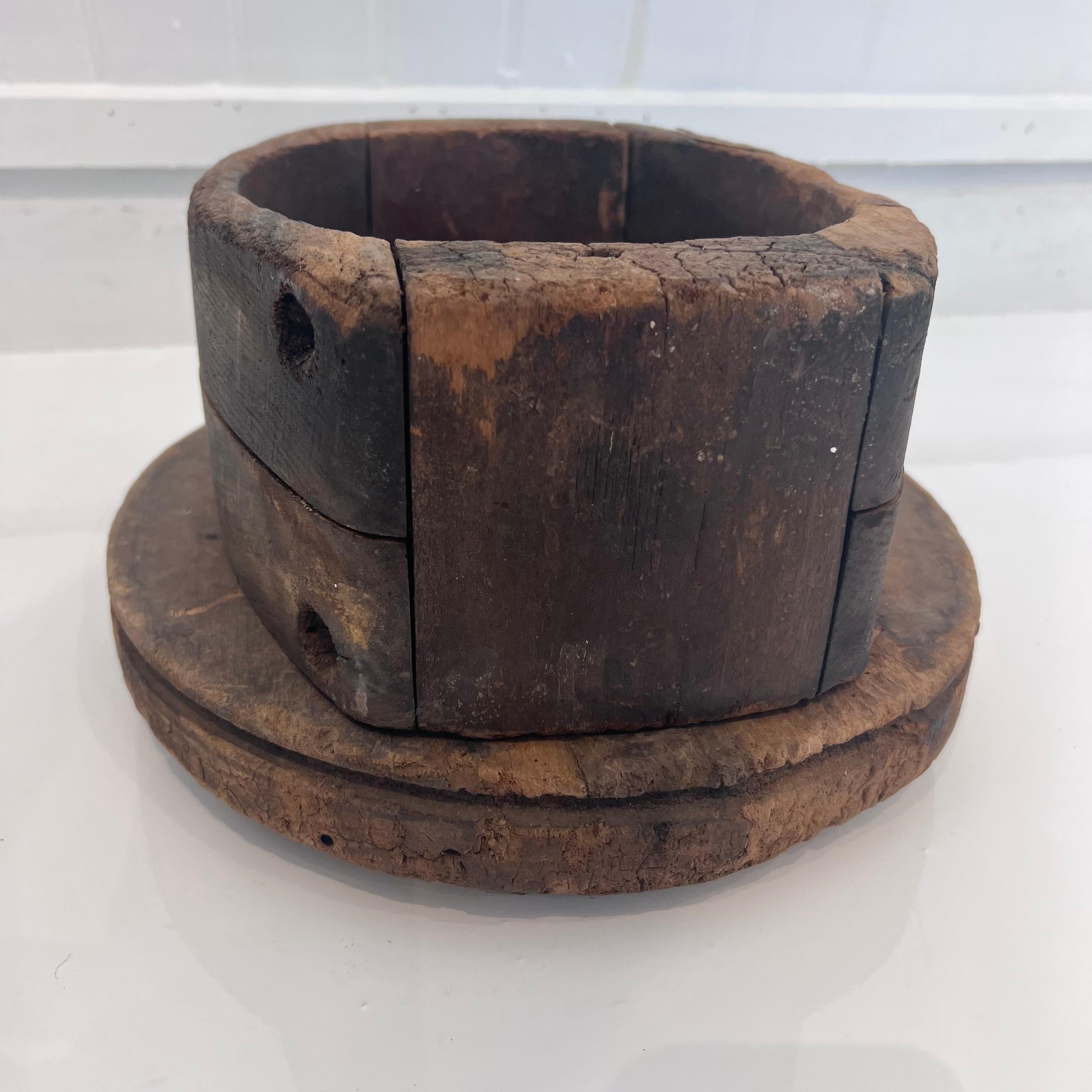 Beautiful handcrafted milliners hat block made in the USA, early 20th century. Has been well used and as a result shows a perfectly aged, primitive patina. Gorgeous piece of millinery history and a perfect addition to add to any home. 