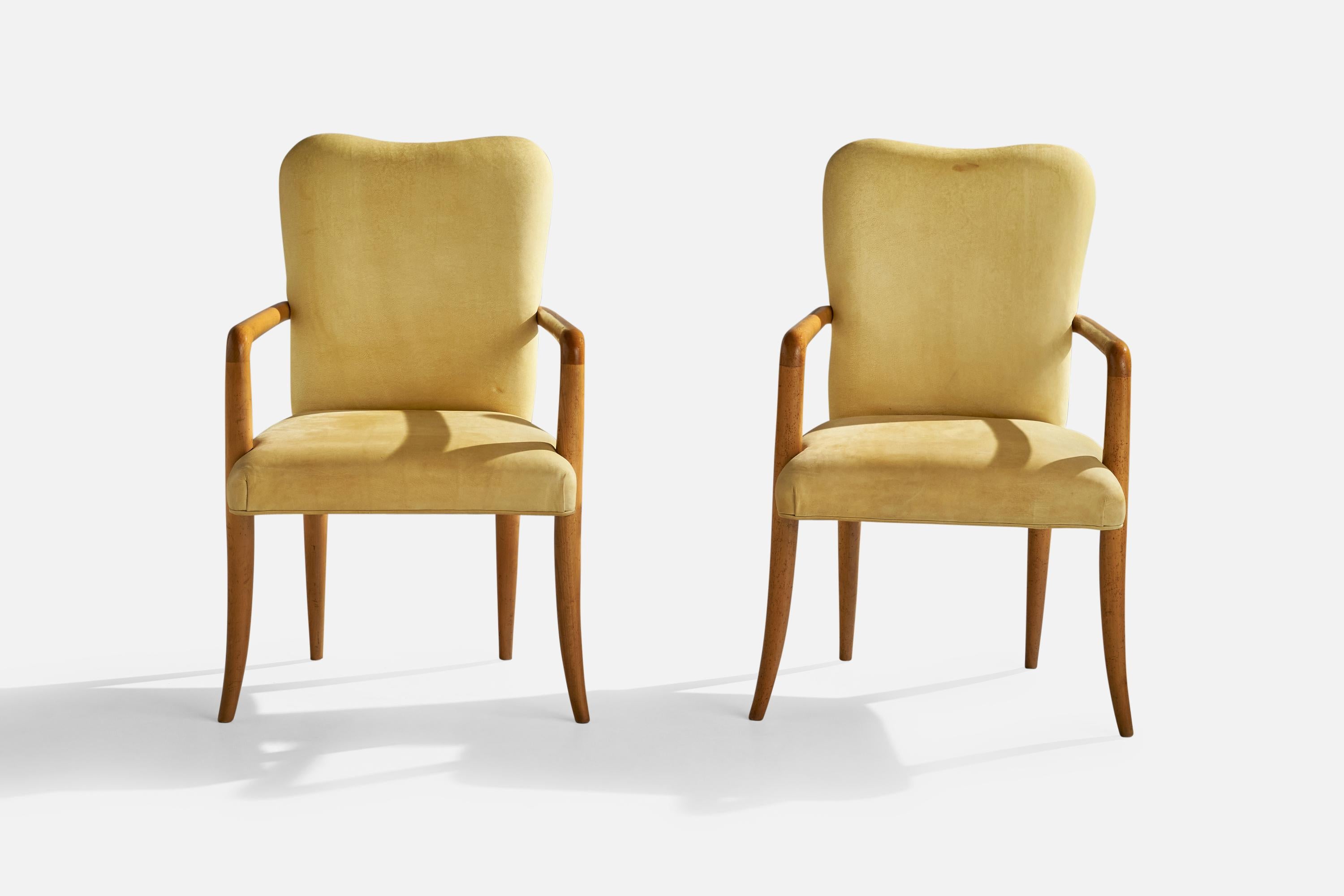 Milling Road, Armchairs, Leather, Wood, USA, 1990s at 1stDibs