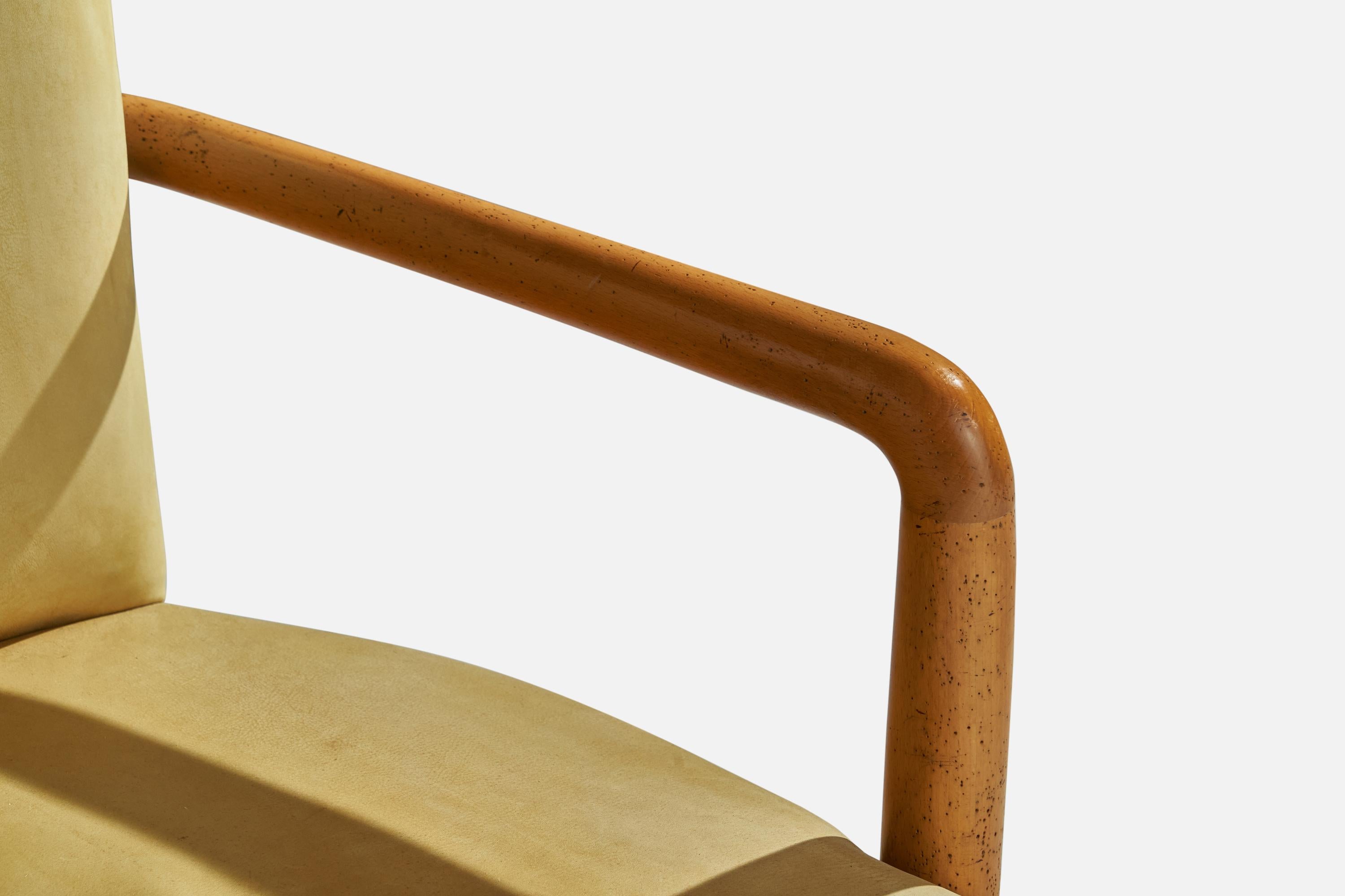 Milling Road, Armchairs, Leather, Wood, USA, 1990s at 1stDibs