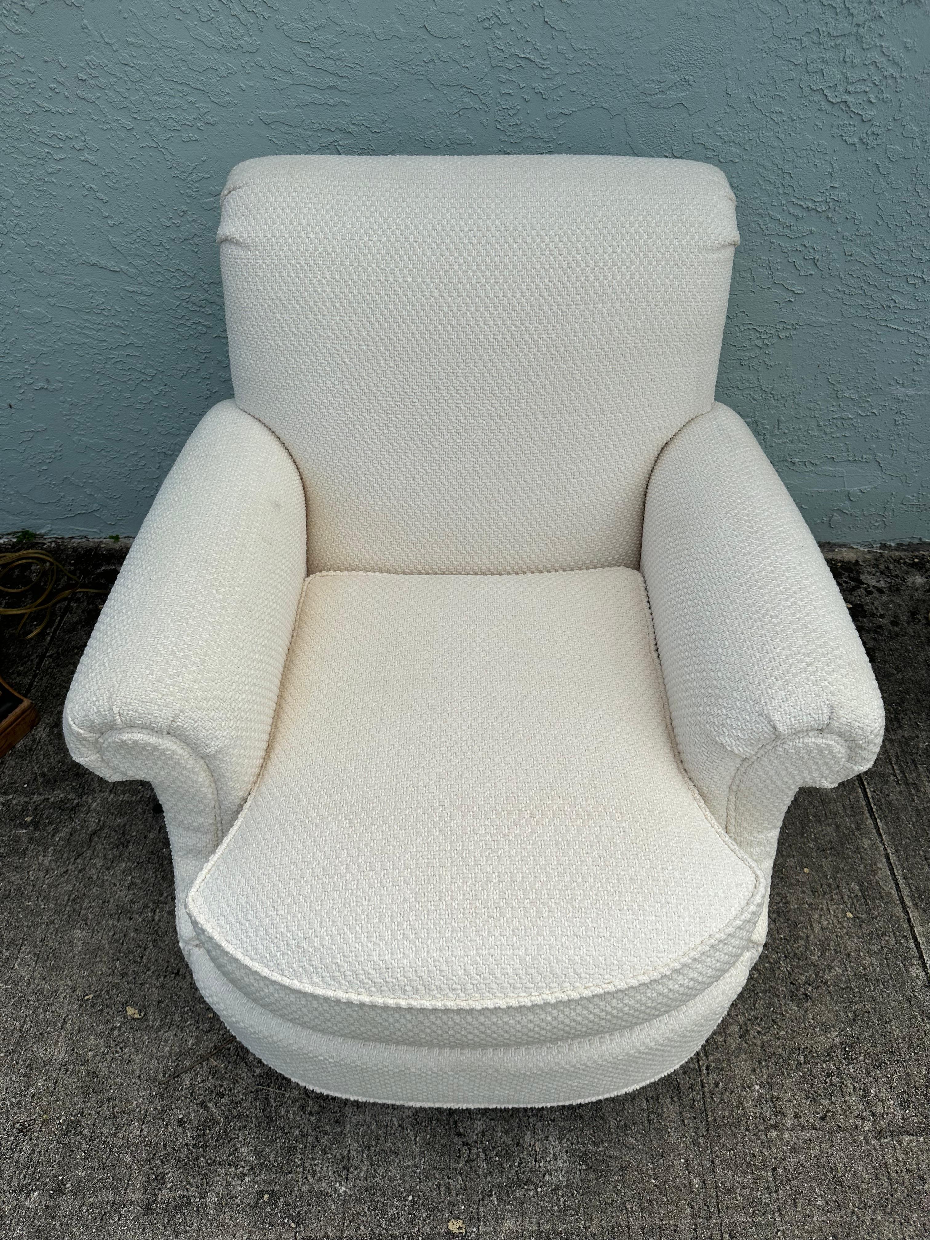 Milling Road Baker Furniture English Chair and Ottoman, set of 2 For Sale 4