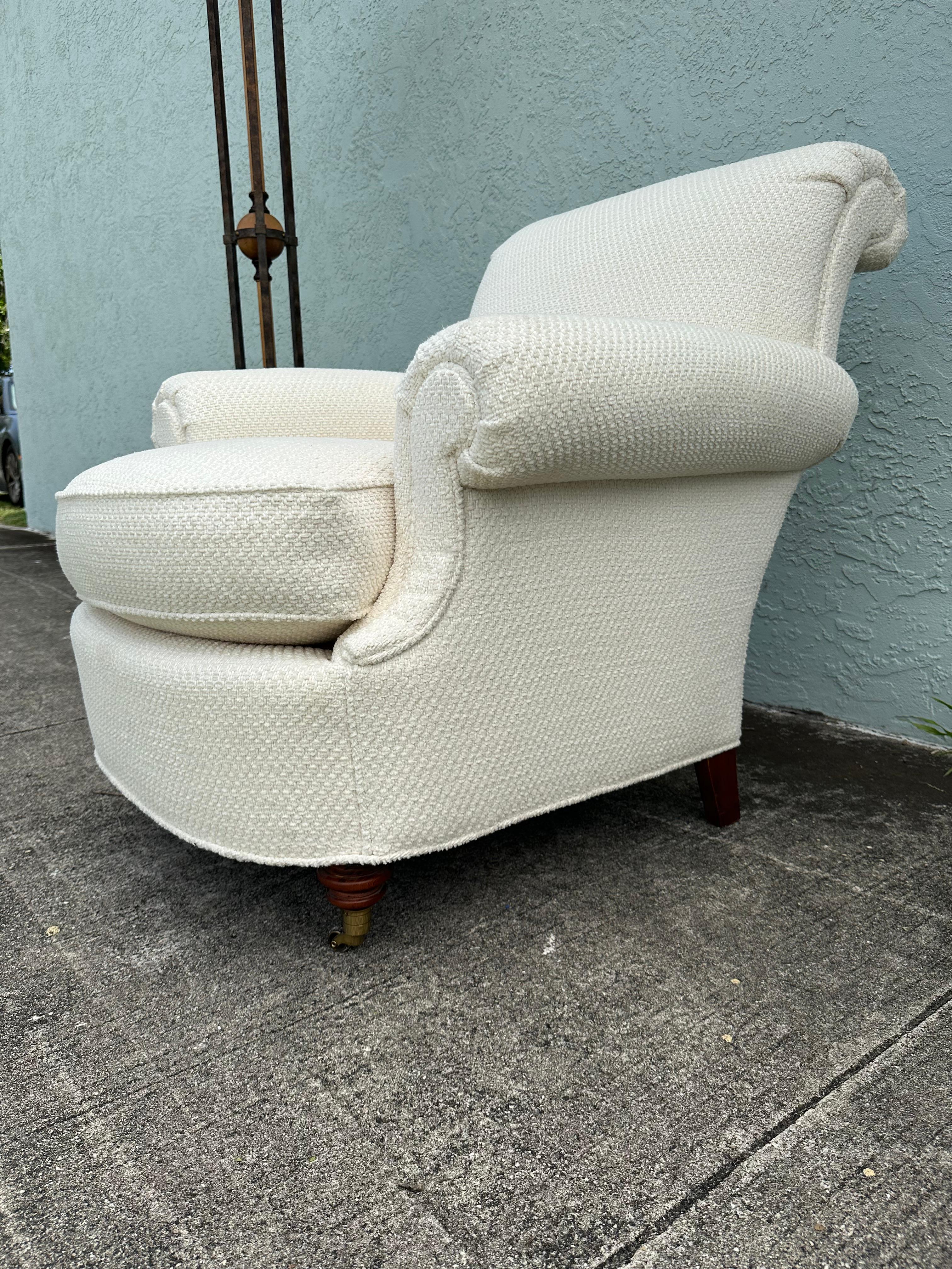 Milling Road Baker Furniture English Chair and Ottoman, set of 2 For Sale 2
