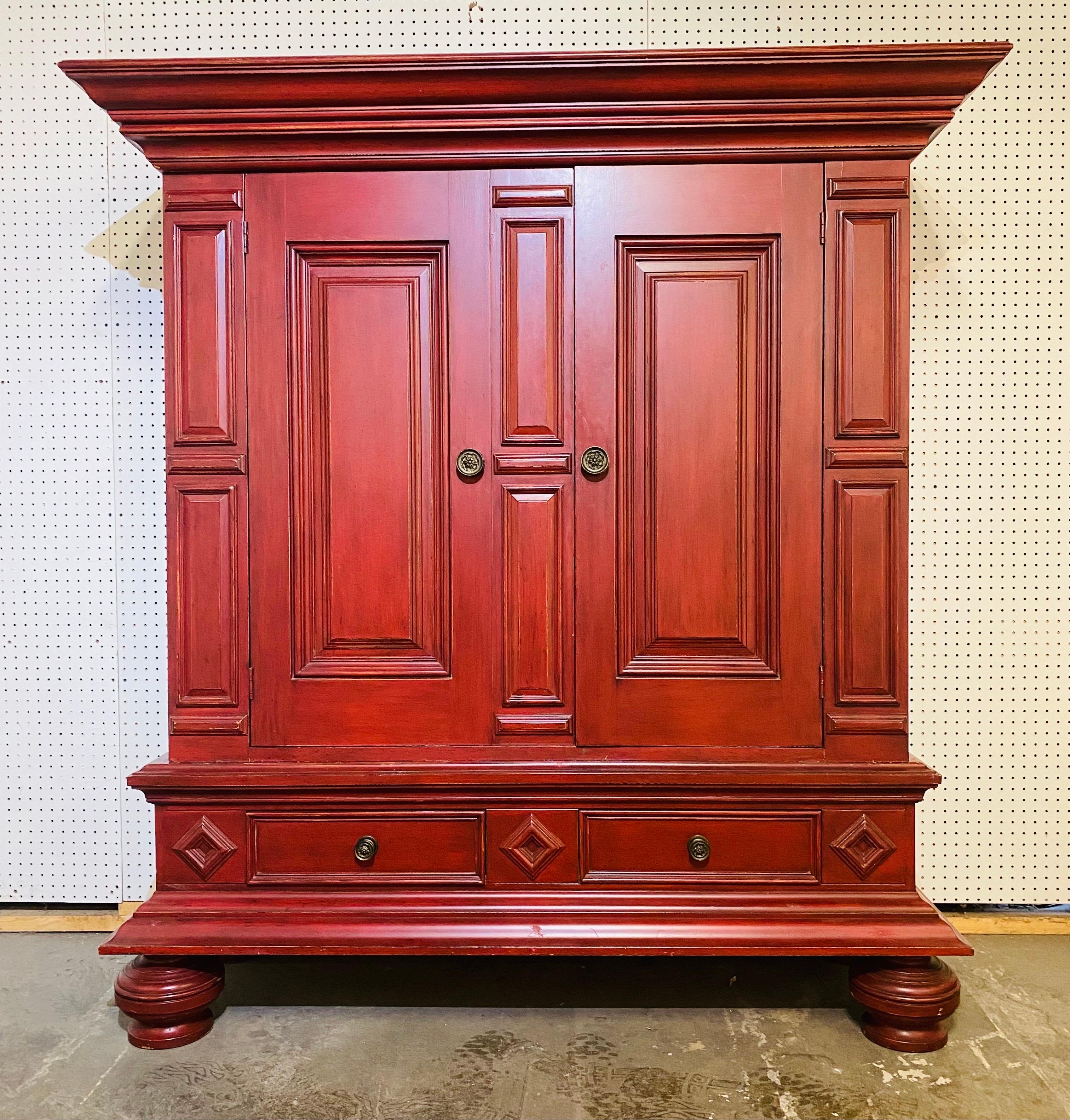 Milling Road by Baker furniture Company Dutch style two door armoire For Sale 2