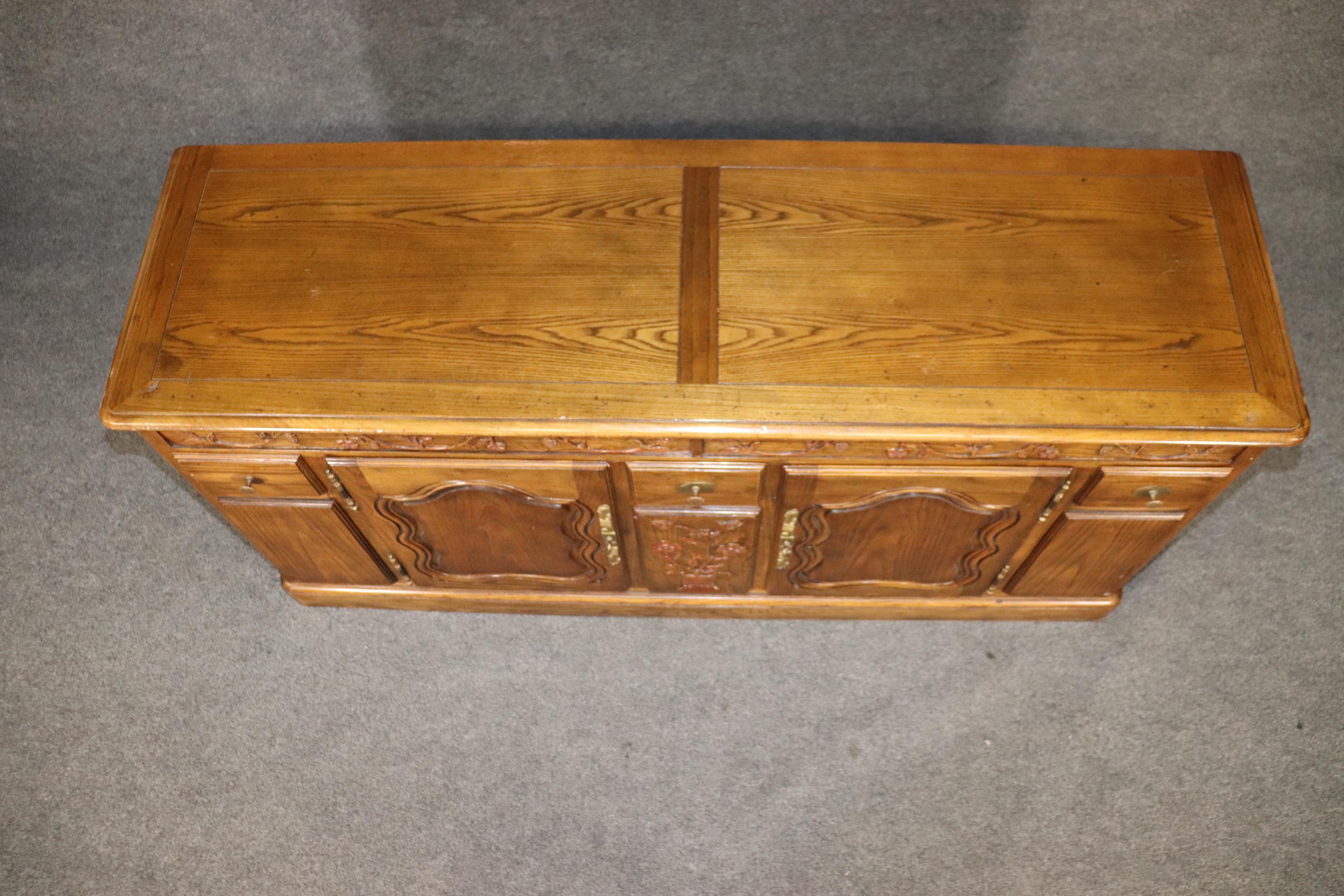 Milling Road by Baker Furniture Country French Oak Sideboard Buffet, circa 1980 For Sale 6