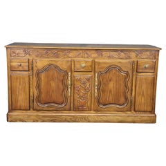 Milling Road by Baker Furniture Country French Oak Sideboard Buffet, circa 1980