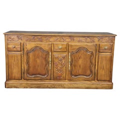 Retro Milling Road by Baker Furniture Country French Oak Sideboard Buffet, circa 1980