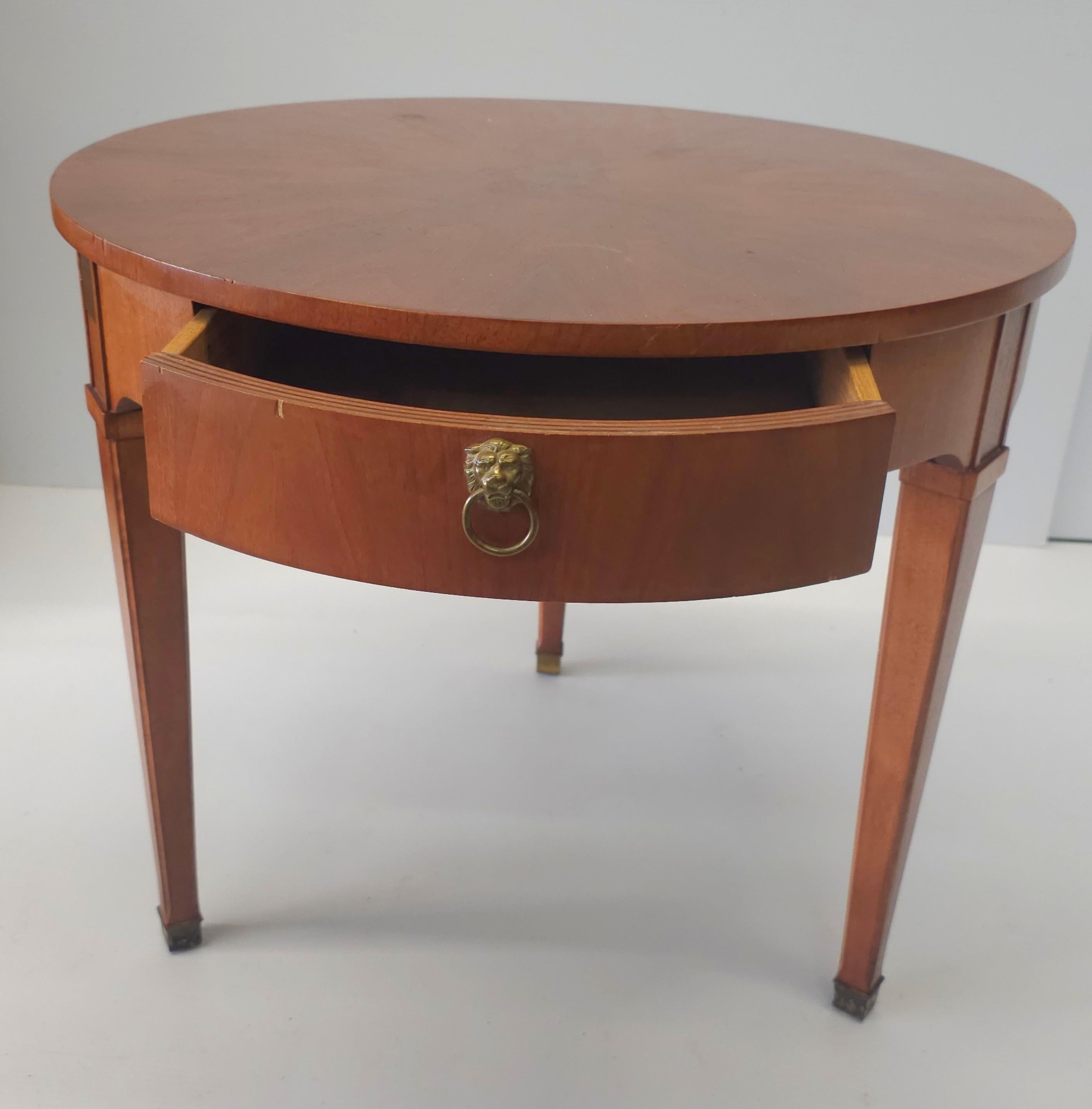 Other Milling Road By Baker Furniture Mahogany and Brass Fittings Gueridon Table For Sale