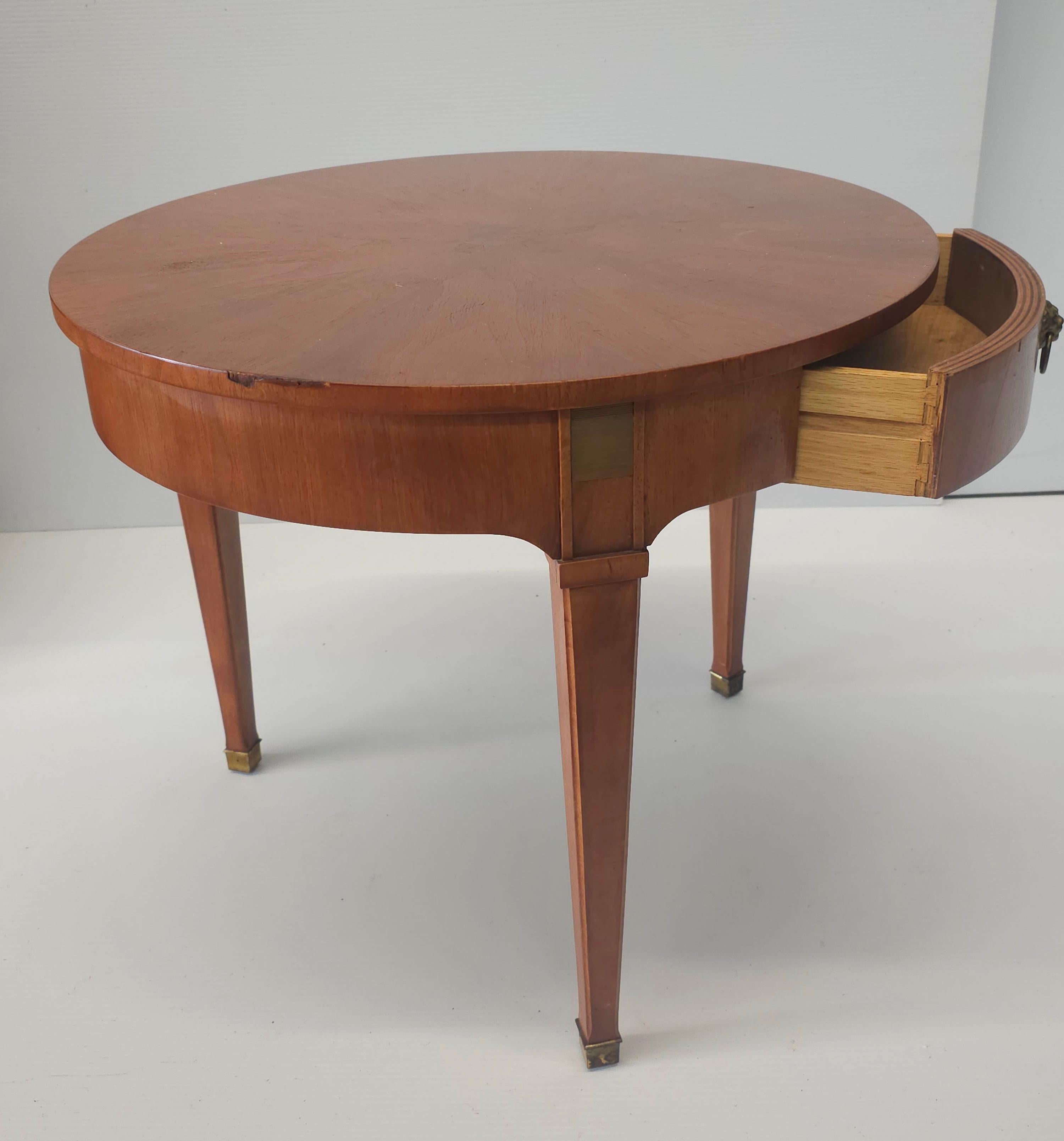 20th Century Milling Road By Baker Furniture Mahogany and Brass Fittings Gueridon Table For Sale