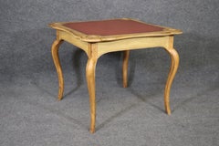 Milling Road by Baker Leather Top Country French Games Table with 4 Cane Chairs