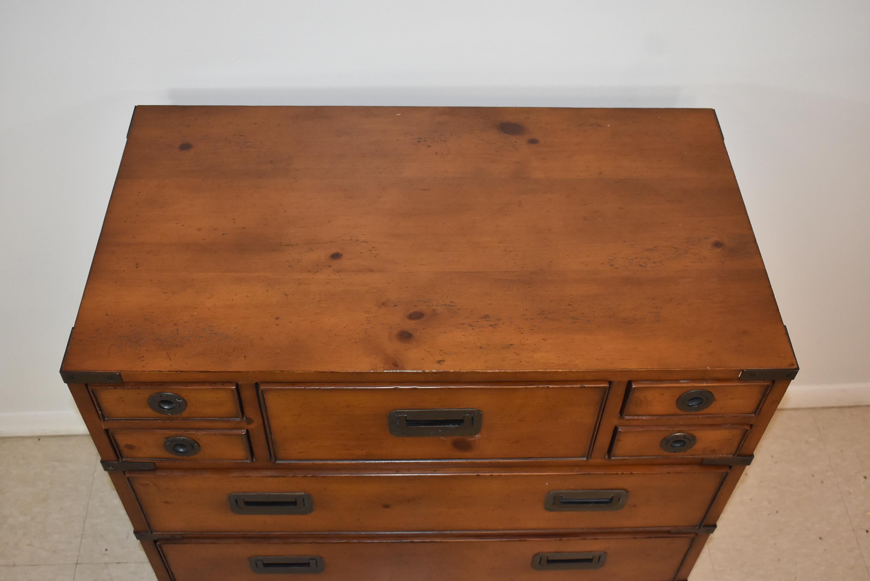 Milling Road Collection Division of Baker Furniture Eight-Drawer Campaign Chest In Good Condition In Toledo, OH